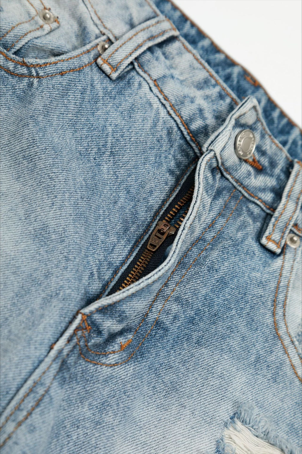 Distressed Ripped Micro Flare Jeans