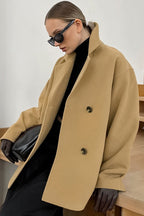 Brown Boucle Notch Lapel Jacket