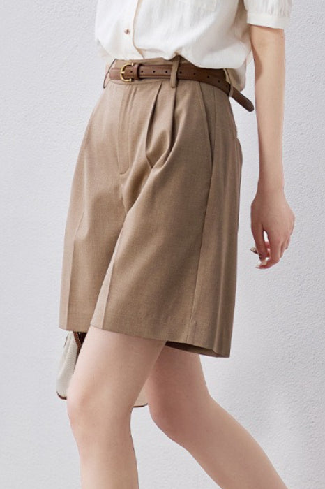 Loose Fit Straight Tailored Casual Shorts Main image
