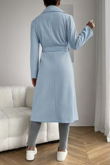 Long Pocket Notch Lapel Overcoat