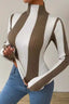Classic Black White Vertical Stripe Knit Top