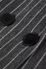 Knit Stripe Wool Blend Casual Overcoat