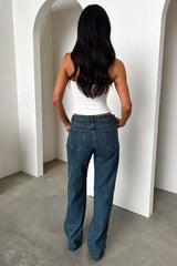 Vintage Low Rise Casual Straight Leg Jeans
