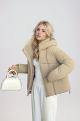 Short Puffer Down Coat Khaki / M coats