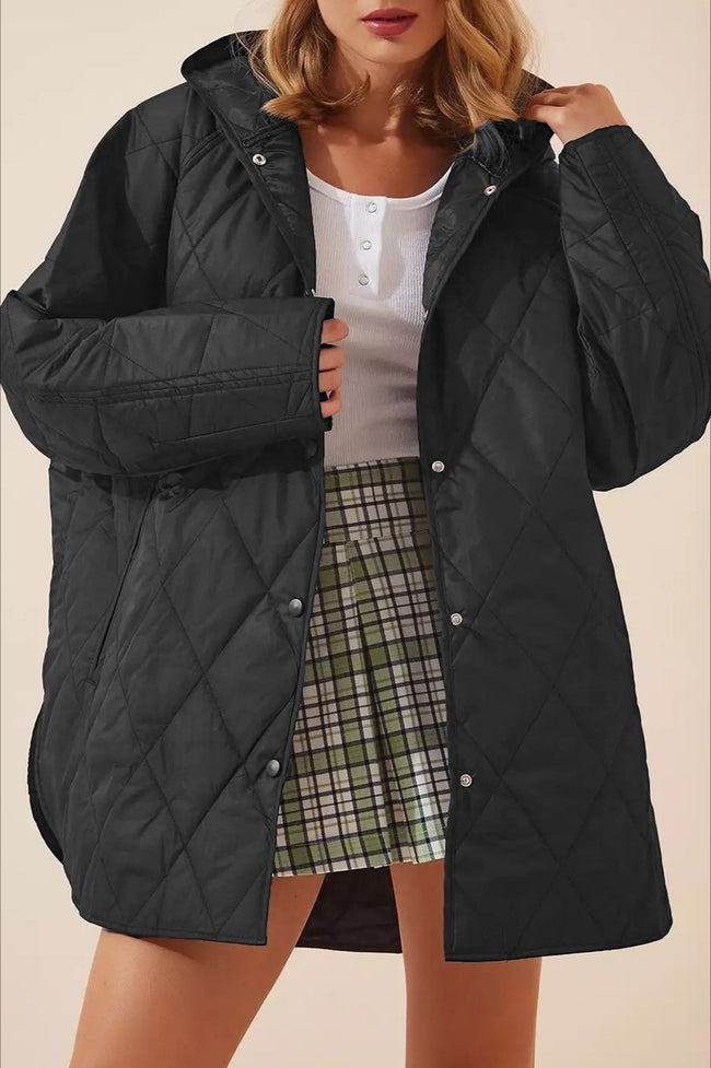 Casual Long Hooded Puffer Jacket Main image