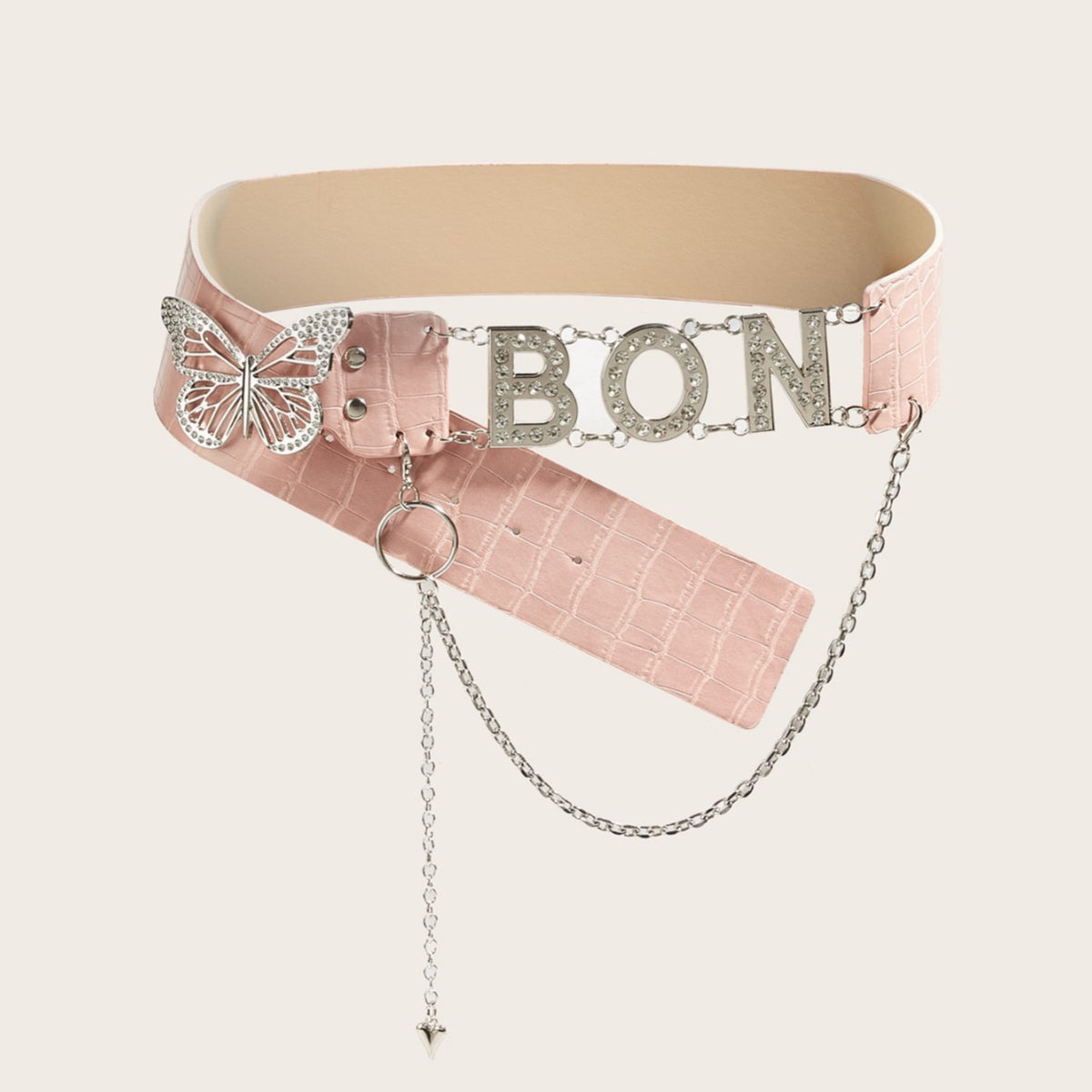 Vintage Leather Butterfly Buckle Belt
