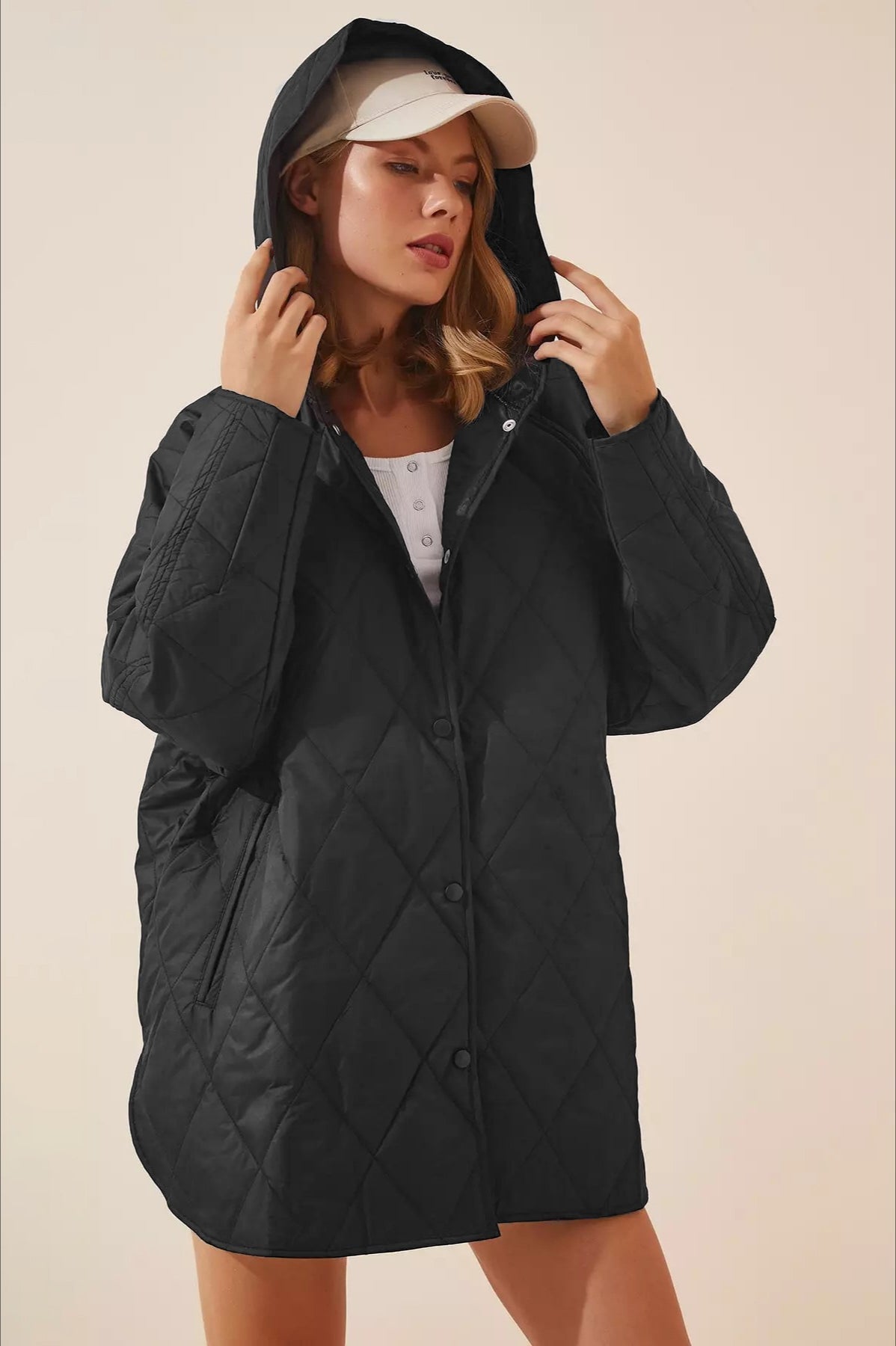 Casual Long Hooded Puffer Jacket Secondary image