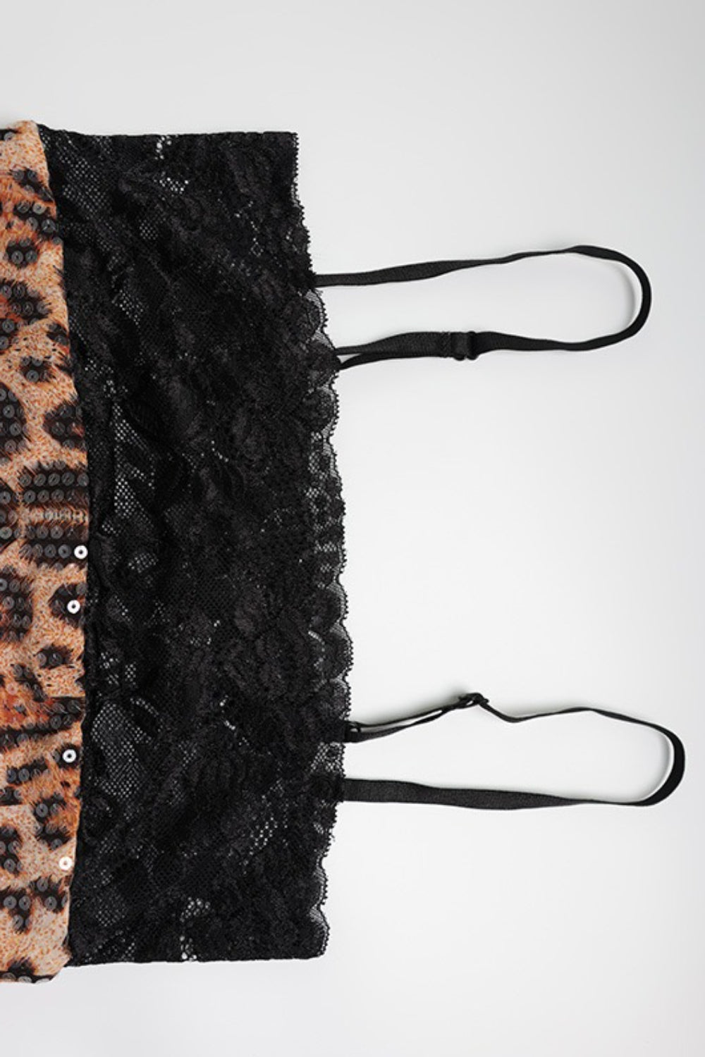 Sequin Leopard Lace Midi Cocktail Dress