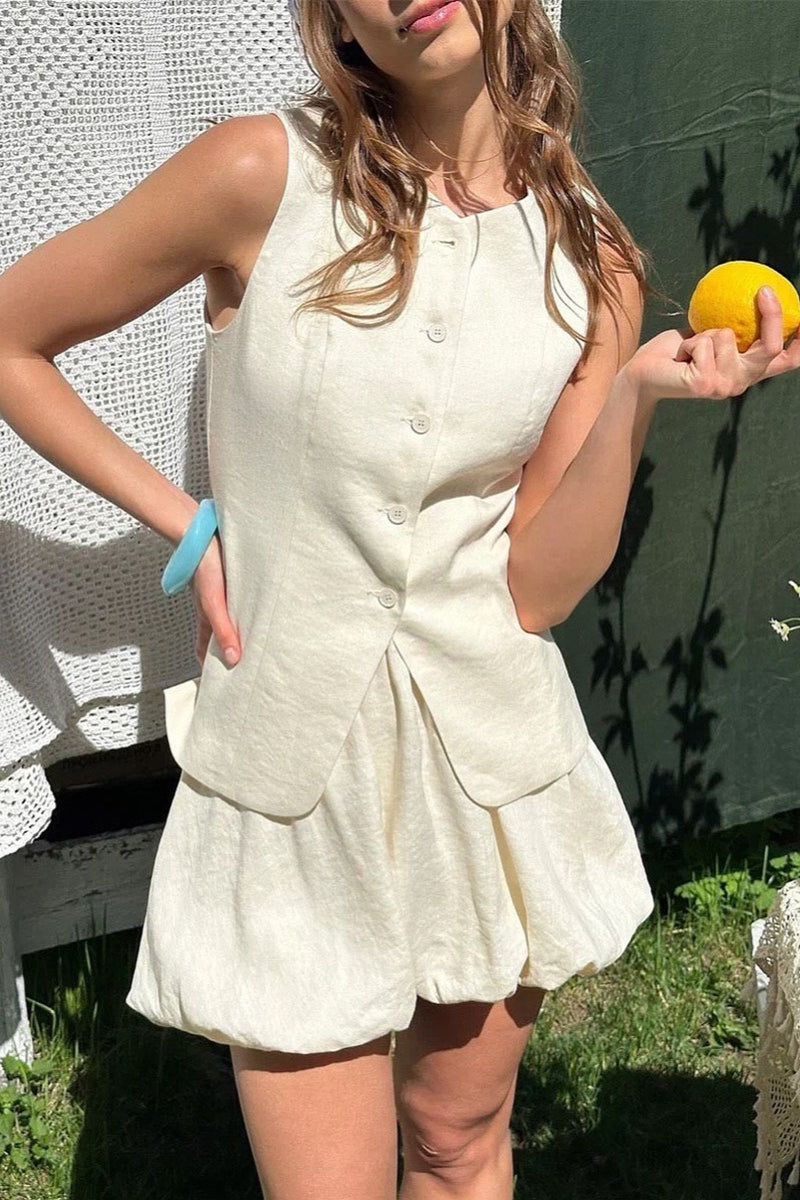 Vest Top Bubble Mini Skirt Set Secondary image