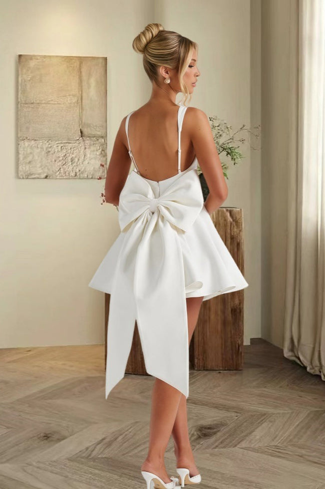 Detachable Bow Corset Mini Party Dress Main image