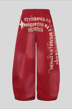 Vintage Script Barrel Leg Sweatpants