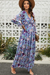 Abstract Art Stylish Tiered Maxi Dress S / 2#