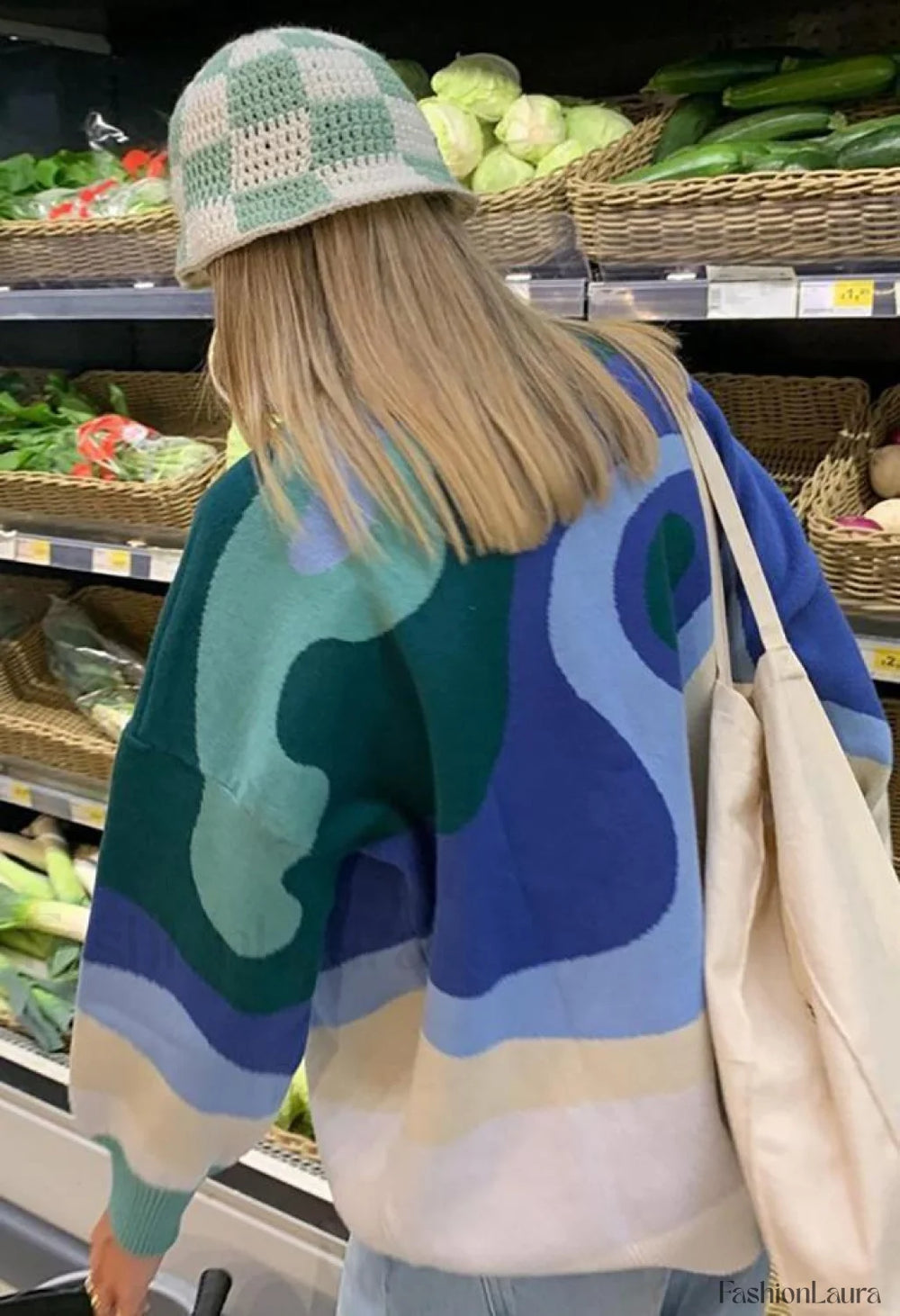 Abstract Print Jumper Knit Sweater Sweaters