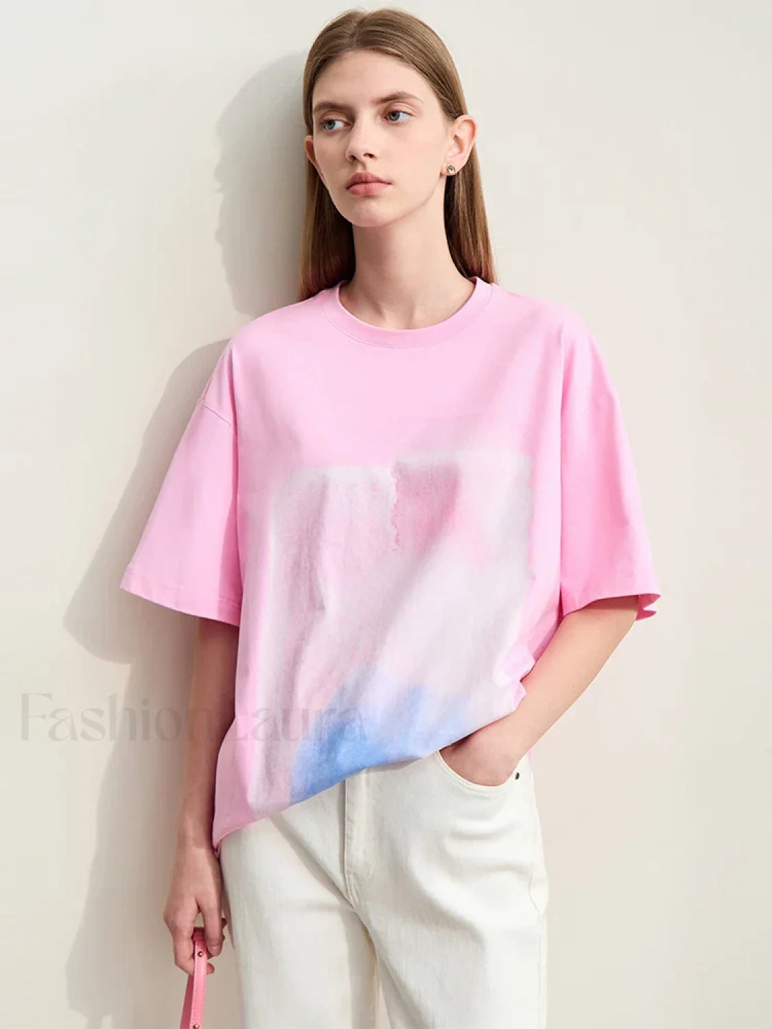 Abstract Print Loose Fit T-Shirt Secondary image