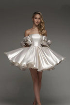 Stylish Tulle Spaghetti Strap Short Mini Dress