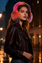 Plush Fox Fur Oversized Winter Earmuffs