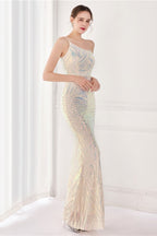 Sparkle Beaded V Neck Party Gown Formal Dress
