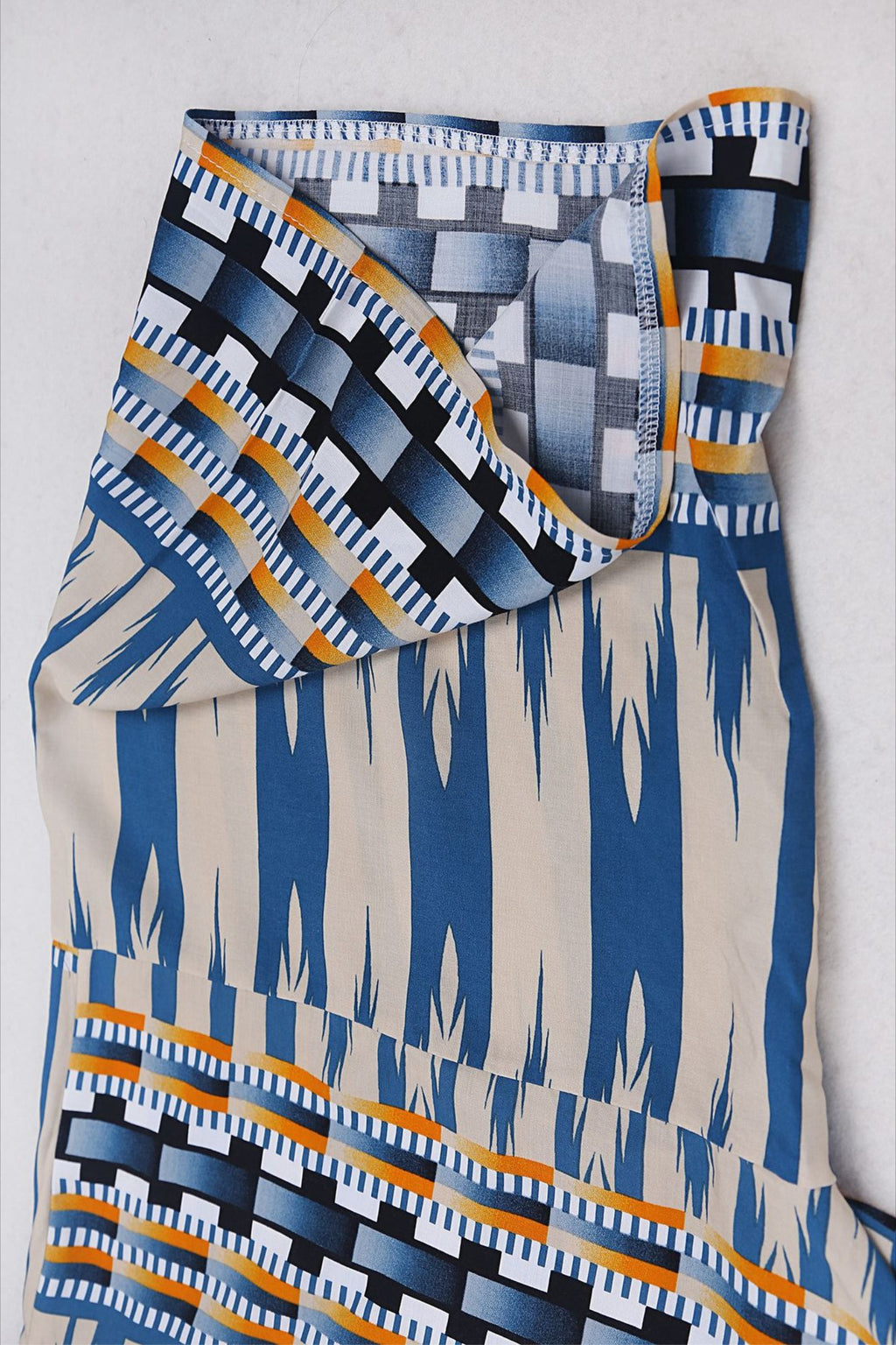 Geometric Print Loose Fit Beachwear Cover Up