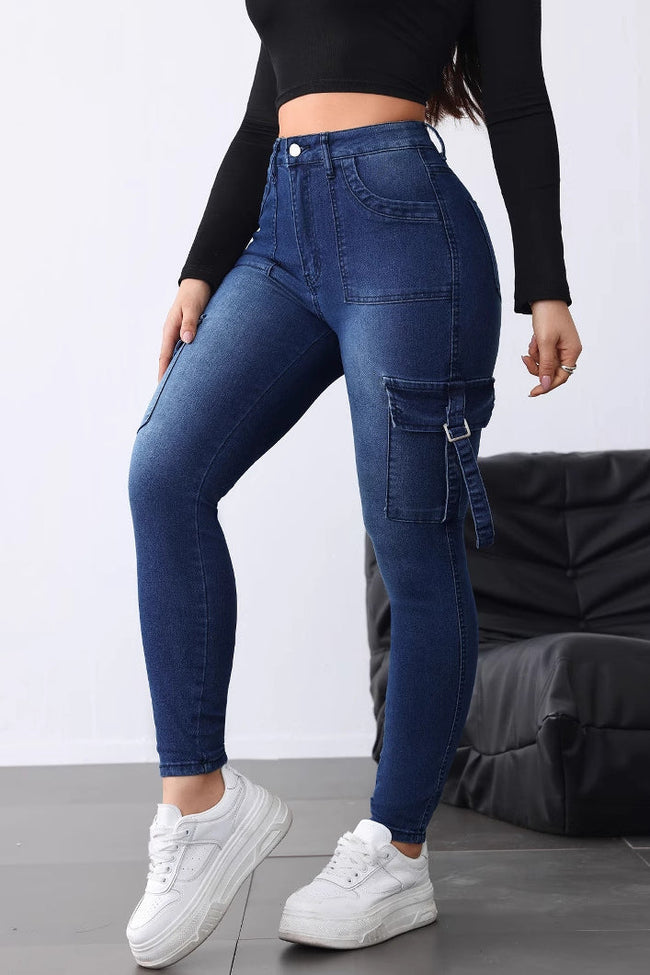 Slim Fit Stretch Flap Cargo Jeans Main image