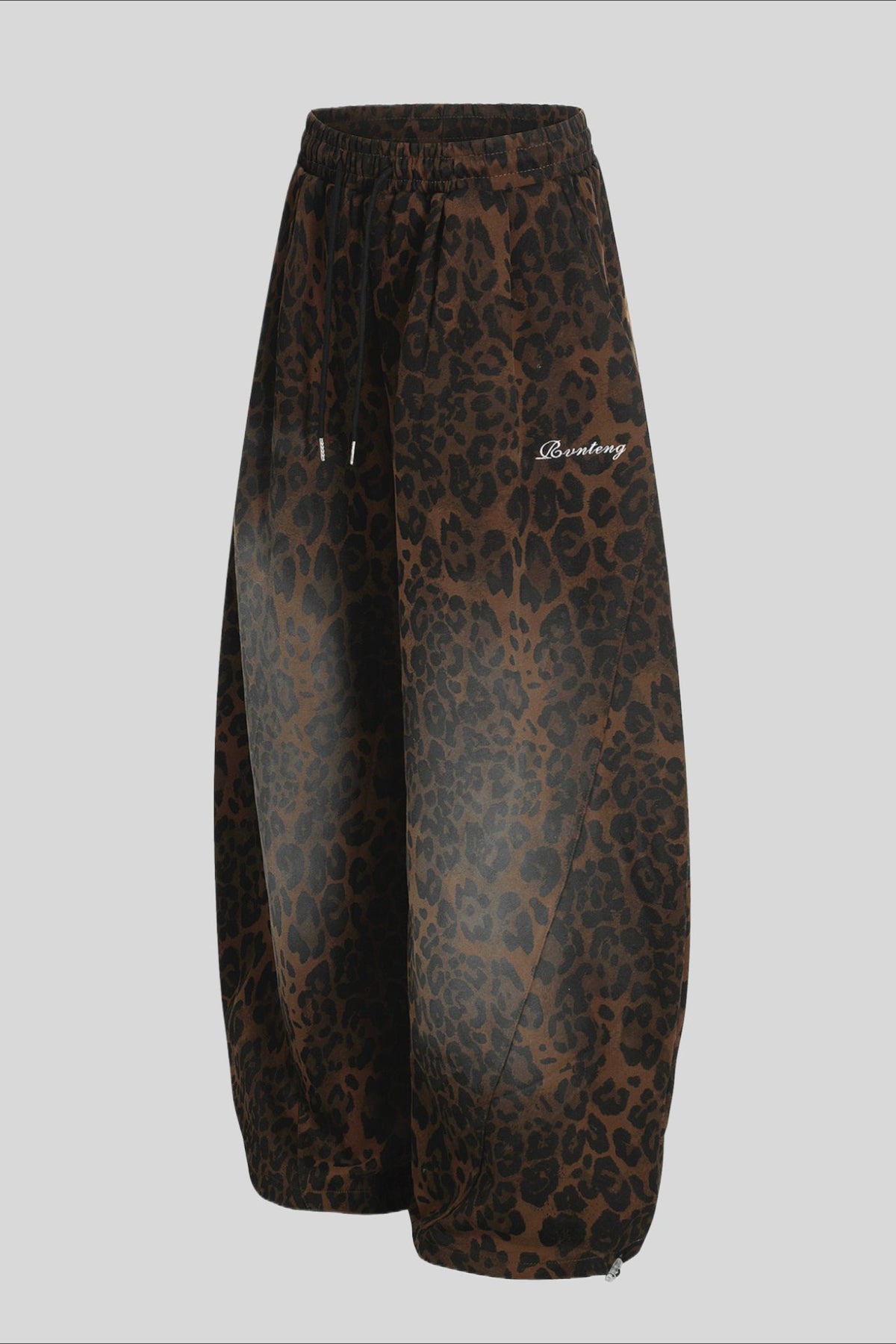 Leopard Print Wide Leg Sweatpants