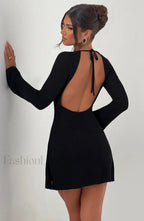 Adalee Mini Graceful Dress Black Dress
