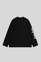 Graffiti Cross Graphic Waffle Long Sleeve Tee