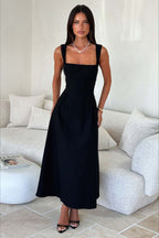 Waist Cinched Strap Vacation Dress