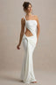 One Shoulder Ruched Bodycon Vacation Dress