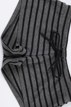 Striped Off Shoulder Cropped Top Shorts Set