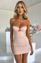 Adina Mini Graceful Dress Nude XS Dress