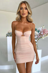 Adina Mini Graceful Dress Nude XS Dress