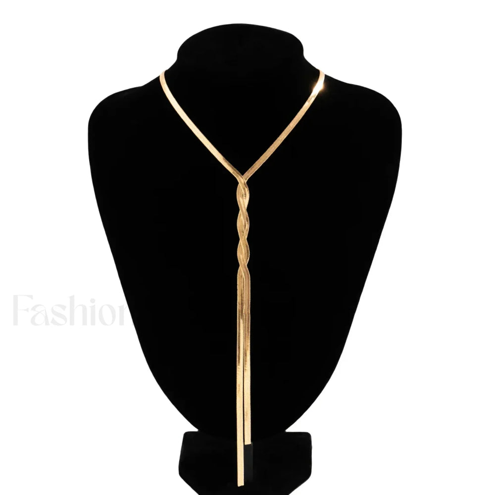 Adjustable Flat Temperament Weave Link Chest New Necklace