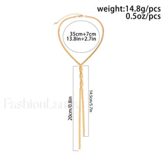 Adjustable Flat Temperament Weave Link Chest New Necklace