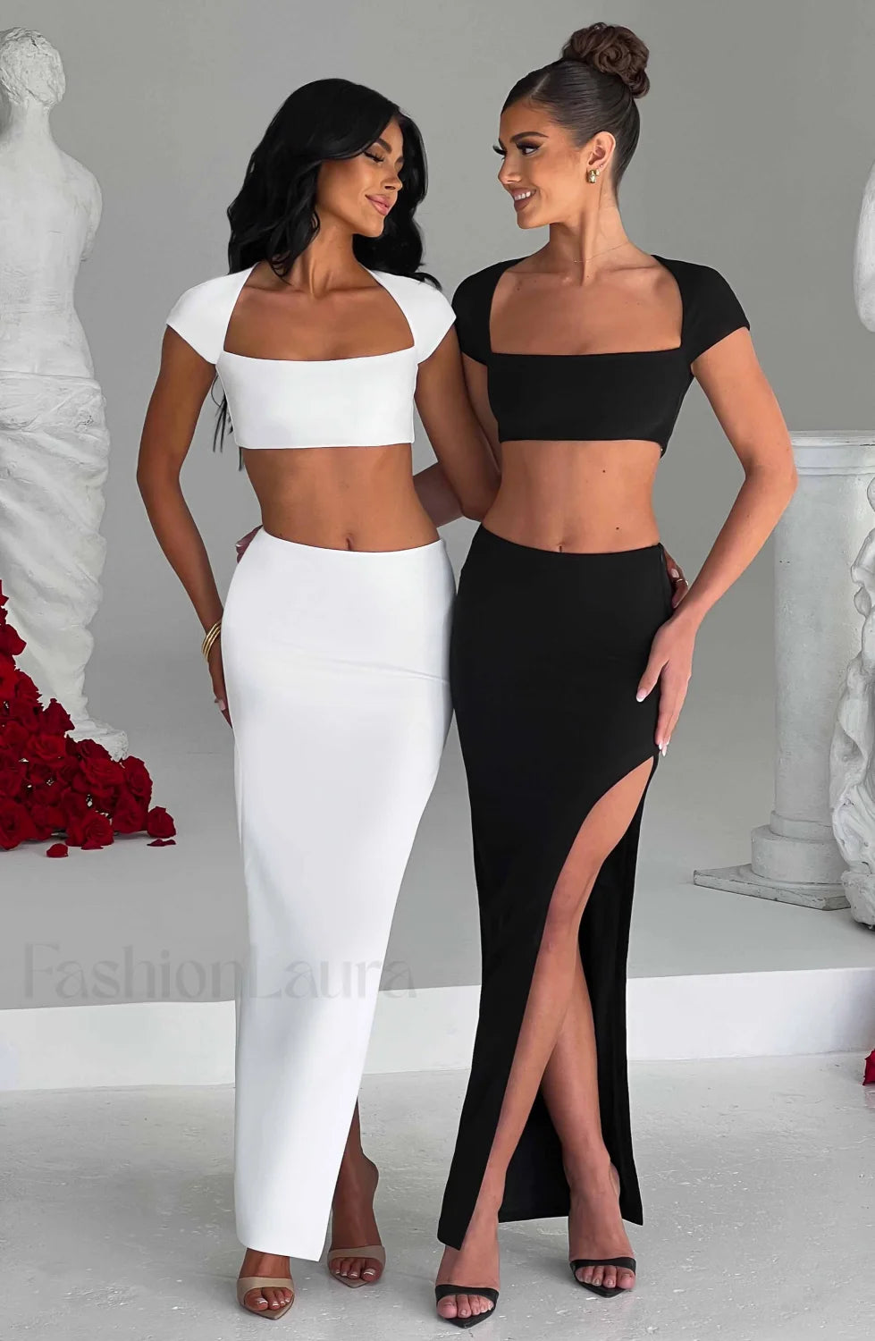 Adorn Maxi Graceful Skirt Ivory Skirt