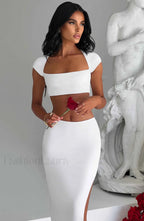 Adorn Maxi Graceful Skirt Ivory Skirt