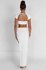 Adorn Maxi Graceful Skirt Ivory Skirt