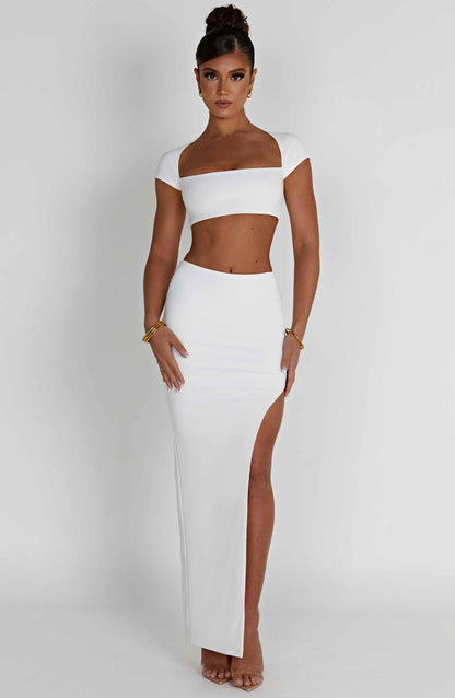 Adorn Maxi Graceful Skirt - Ivory