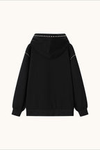 Studded Oversized Pullover Hoodie