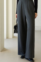 Antibacterial Fleece High Waist Knit Pants