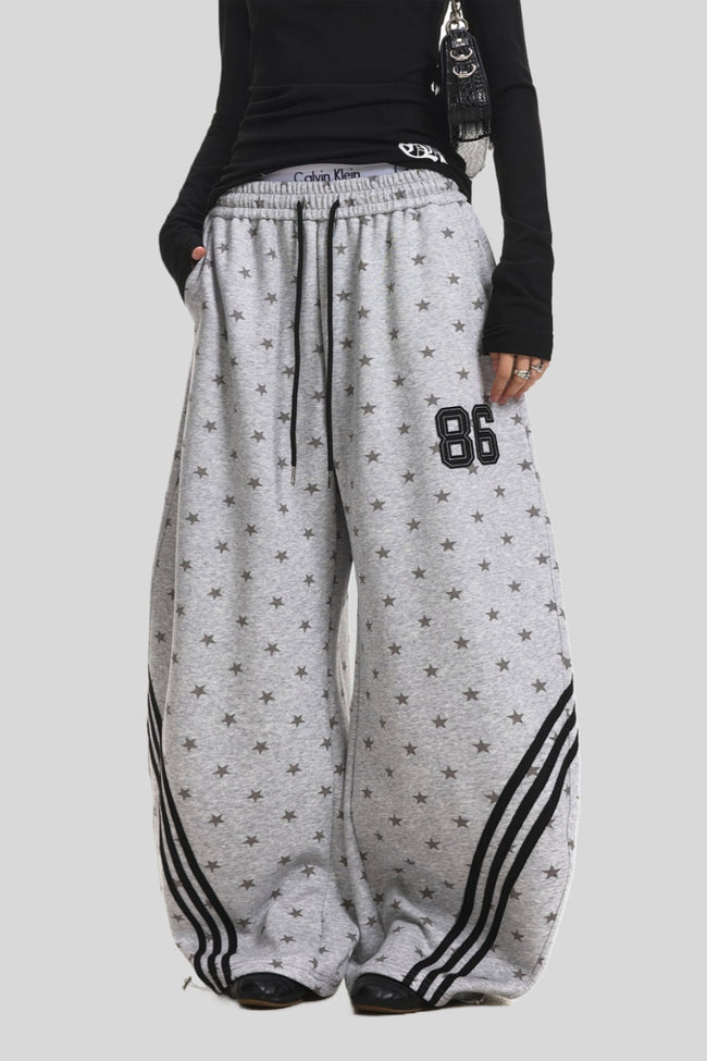 All Over Star Stripe Barrel Leg Sweatpants Main image