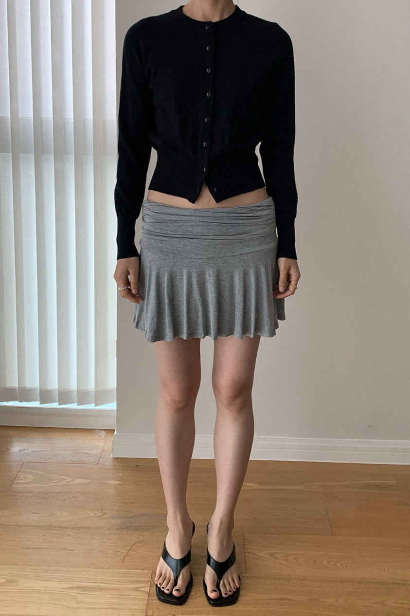 Slim-Fit Round-Neck Knit Cardigan