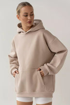 Oversized Solid Pullover Hoodie