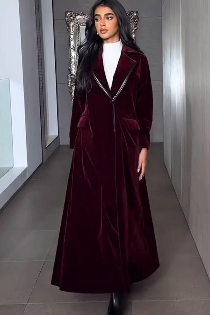 Velvet Duster Lapel Overcoat Main image