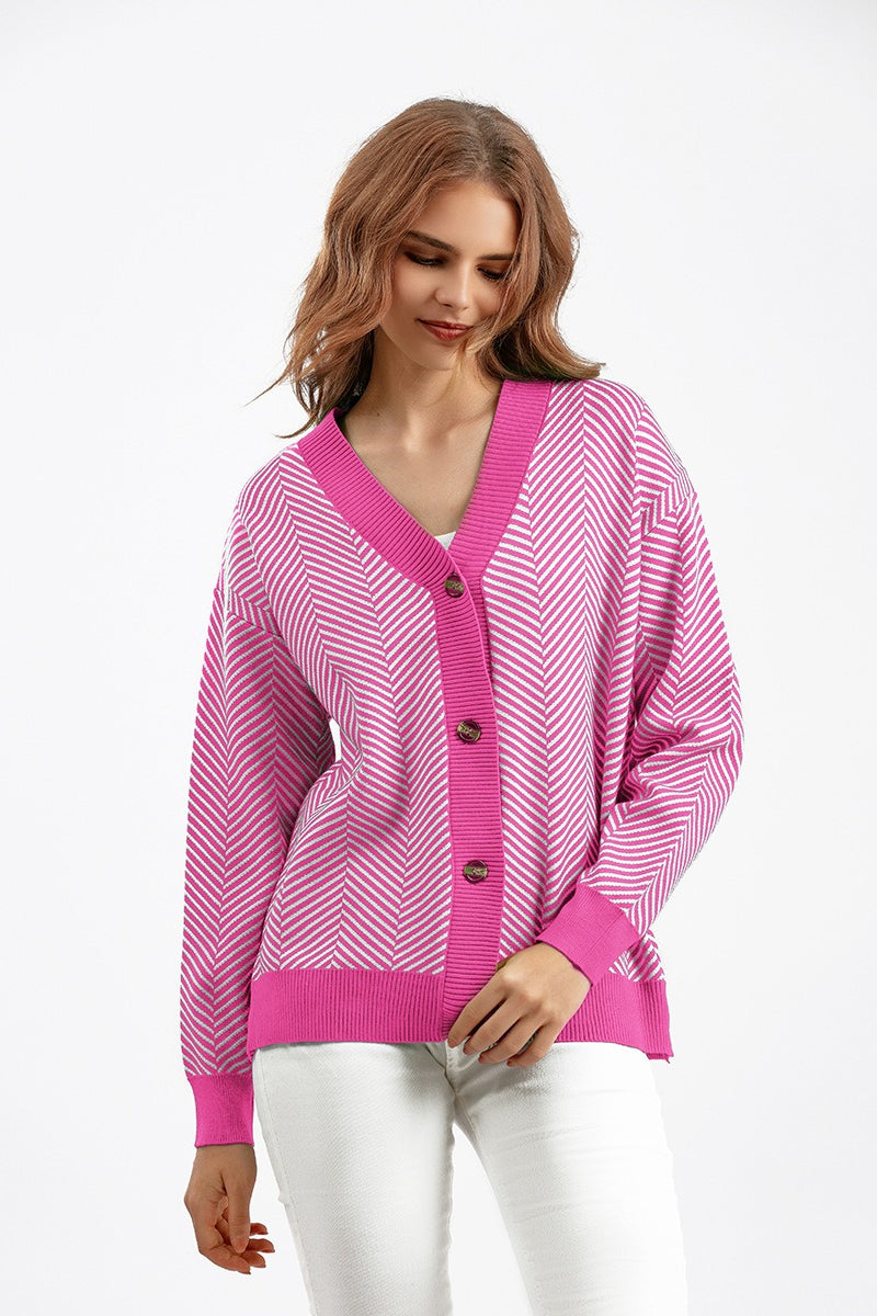 Long Sleeve Loose Knit Cardigan Sweater Secondary image