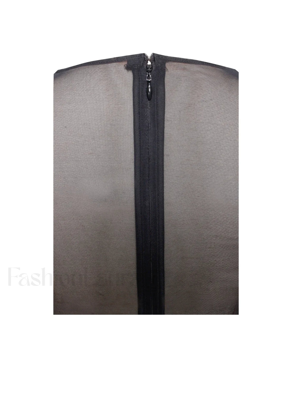 Aggie Black Sheer Maxi Graceful Dress With Crystal Waist Trim Dresses