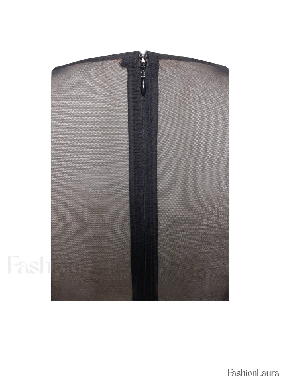 Aggie Black Sheer Maxi Graceful Dress With Crystal Waist Trim Dresses