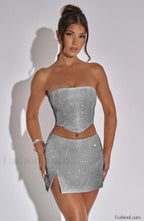 Aimee Top Graceful Silver XS Shirts & Tops