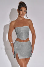 Aimee Top Graceful Silver XS Shirts & Tops