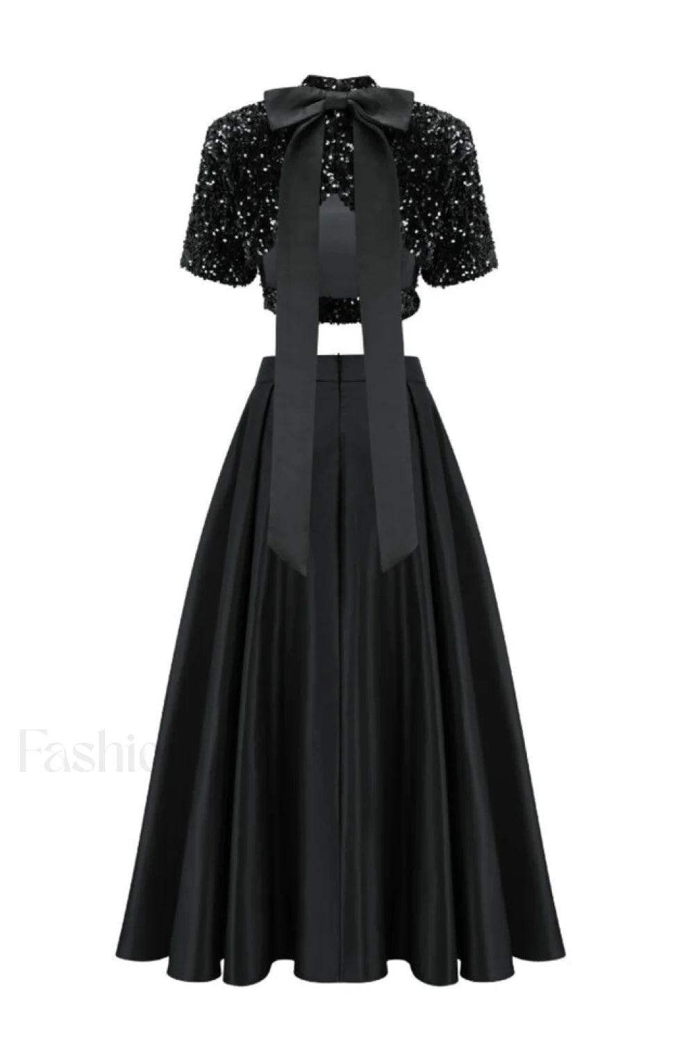 Aisha Sequin Bow Charming Lace Up Set