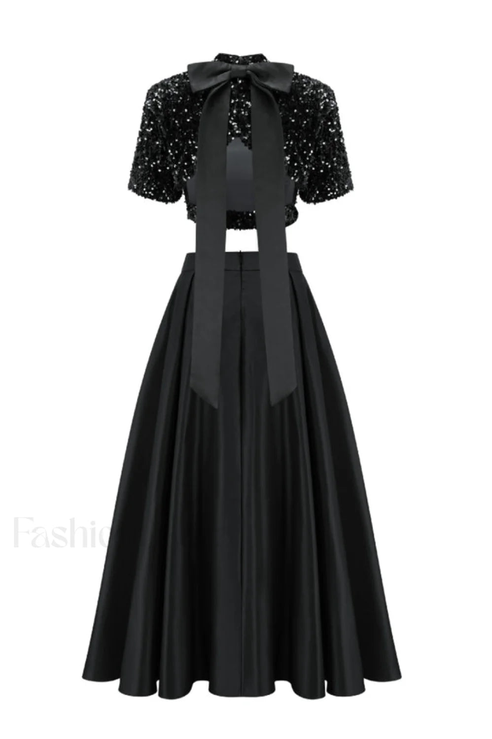 Aisha Sequin Bow Charming Lace Up Set